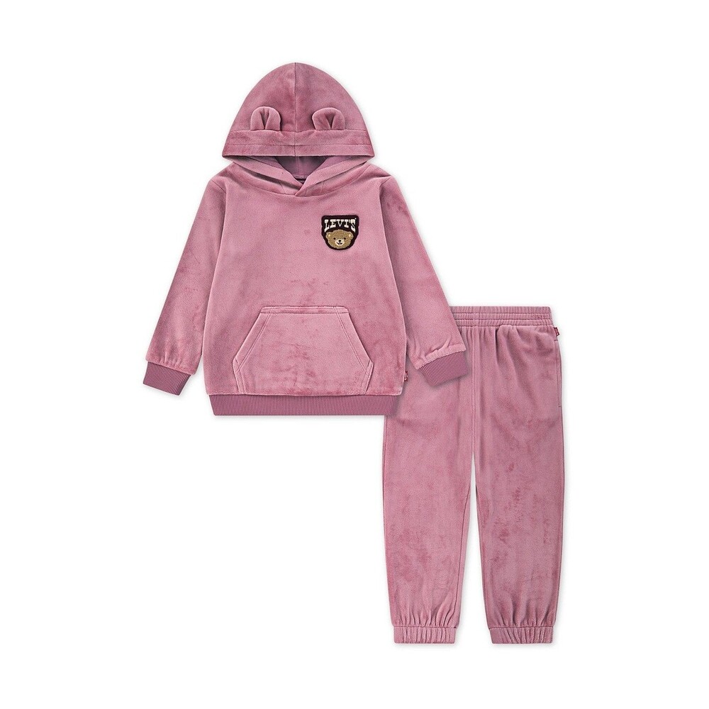 C1 Levi's 2pc Fleece Hoodie & Jogger Pants Set Bear 24 Month Logo
